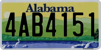 AL license plate 4AB4151