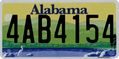AL license plate 4AB4154