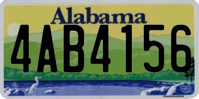 AL license plate 4AB4156