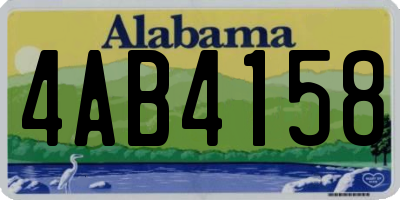 AL license plate 4AB4158