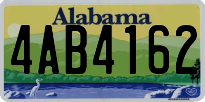 AL license plate 4AB4162