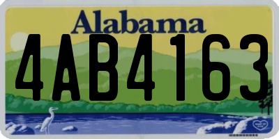 AL license plate 4AB4163