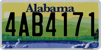 AL license plate 4AB4171