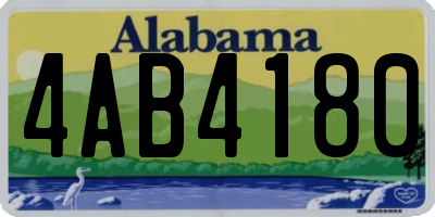 AL license plate 4AB4180