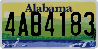 AL license plate 4AB4183