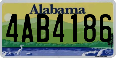 AL license plate 4AB4186