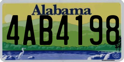 AL license plate 4AB4198