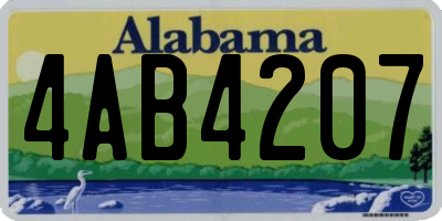 AL license plate 4AB4207
