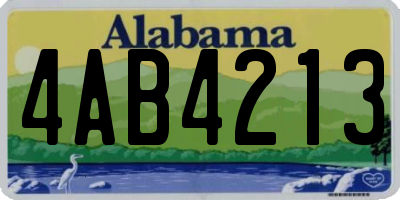 AL license plate 4AB4213