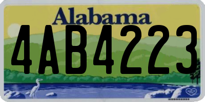 AL license plate 4AB4223