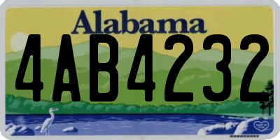 AL license plate 4AB4232