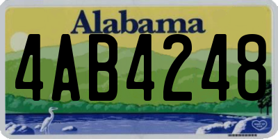 AL license plate 4AB4248
