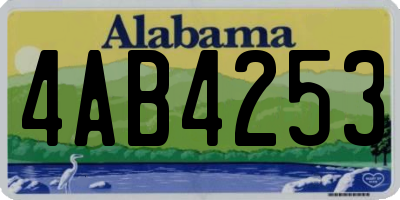 AL license plate 4AB4253