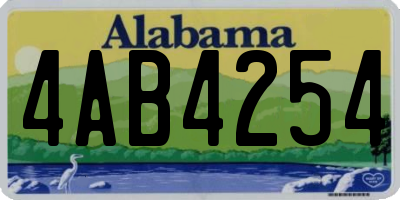 AL license plate 4AB4254