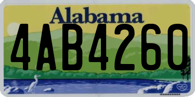 AL license plate 4AB4260