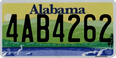 AL license plate 4AB4262