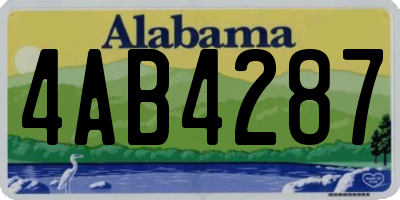 AL license plate 4AB4287