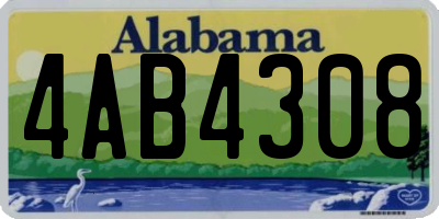 AL license plate 4AB4308
