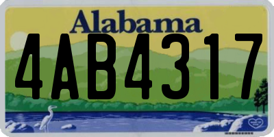 AL license plate 4AB4317