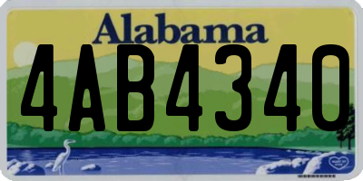AL license plate 4AB4340