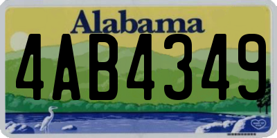 AL license plate 4AB4349