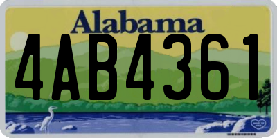AL license plate 4AB4361