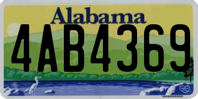 AL license plate 4AB4369