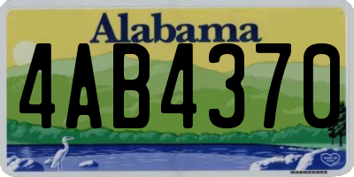 AL license plate 4AB4370