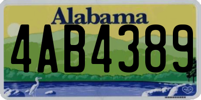 AL license plate 4AB4389