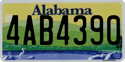 AL license plate 4AB4390
