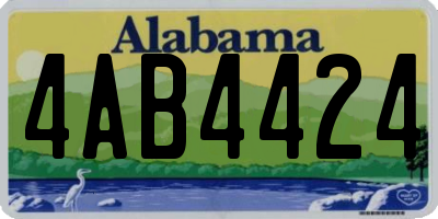 AL license plate 4AB4424