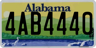 AL license plate 4AB4440