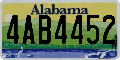 AL license plate 4AB4452