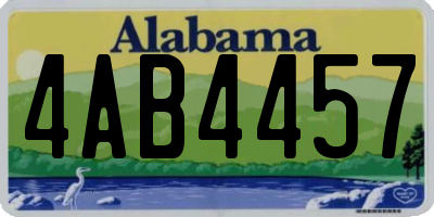 AL license plate 4AB4457