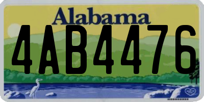 AL license plate 4AB4476