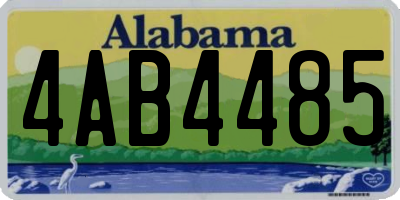 AL license plate 4AB4485