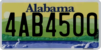 AL license plate 4AB4500