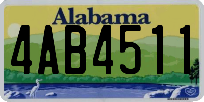 AL license plate 4AB4511