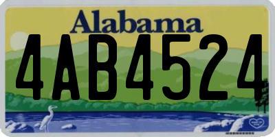 AL license plate 4AB4524