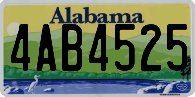 AL license plate 4AB4525