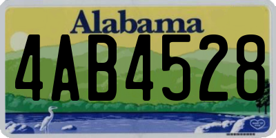 AL license plate 4AB4528