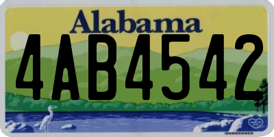 AL license plate 4AB4542