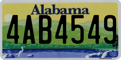 AL license plate 4AB4549