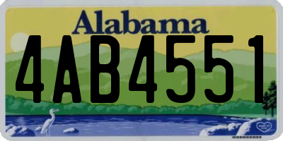 AL license plate 4AB4551