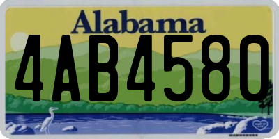 AL license plate 4AB4580