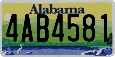 AL license plate 4AB4581