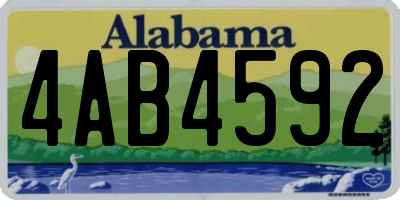 AL license plate 4AB4592