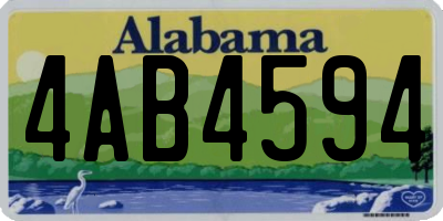 AL license plate 4AB4594