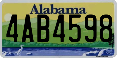 AL license plate 4AB4598