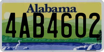 AL license plate 4AB4602